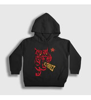 Presmono Unisex Çocuk Siyah Shoreline The Strokes Kapüşonlu Sweatshirt 524628tt