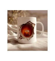 Sallama Çay Baskılı 3D Tasarım Seramik Kupa Mug - Hediyelik Kupa Bardak