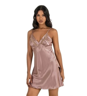 Arias Closet Vizon Kısa Saten Gecelik 8211