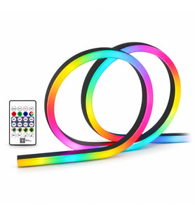 CT-4567 Pixel Neon LED Set 5 Metre RGB Kumandalı Esnek Şerit Işık İç & Dış Mekan Dekoratif Aydınlatma