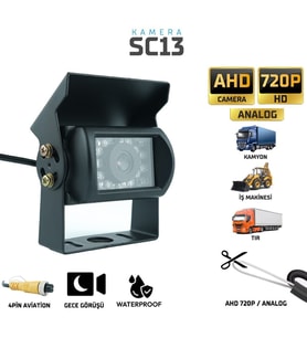 Sentinel Araç Kamera 4 Pin Aviation Soket Kamyon İş Makinası AHD 720p Analog Gec
