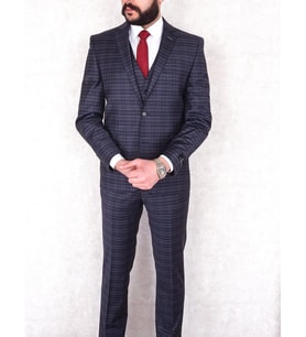 Jan Carlucci Yünlü Slimfit Yelekli Drop 6 Takım