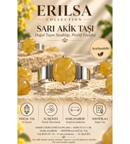 Sertifikalı Doğal Sarı Akik Taşı Ayarlanabilir El İşçiliği Gümüş Renk Yüzük Aslan İkizler Başak