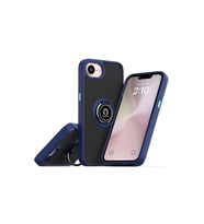 Apple İphone 16e Kılıf Montreal Yüzüklü Silikon Kapak - Lacivert