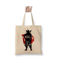 Tengen Demon Slayer İblis Keser Beyaz Bez Çanta Uzun Saplı Alışveriş Çantası Plaj Çantası