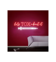 lets TOX about it Yazılı ve Şekilli Neon Tabela