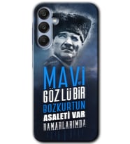 Galaxy A25 Kılıf HD Desen Baskılı Kılıf - Bozkurt Atatürk