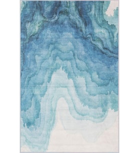 Eliana Home Baskılı, Yıkanabilir Kaymaz Taban Salon Halısı LNA1212 100x150 cm (Mavi)