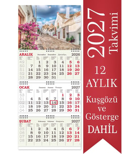 Orta Boy Kuşe Gemici Takvimi Denizci Duvar Takvimi 31x70 cm