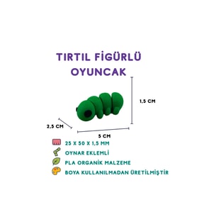 Tırtıl Figür - 3D Böcek Temalı Mini Oyuncak