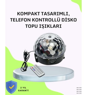 Ev ve Parti İçin Masaüstü Bluetooth Disko Topu Işık Gösterisi