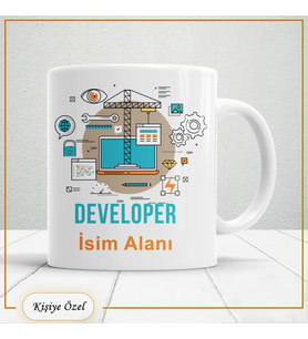 Developer’lara Özel İsim Yazılabilir Kupa Bardak – Yazılımcılara Özel Meslek Temalı Hediye-105