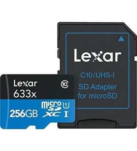 Lexar 256GB Micro SD Hafıza Kartı UHSI  633x 100MB