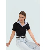 Kadın Kısa Kollu Fitted Örme Bluz Günlük Stil Kullanım İçin Özenle Seçilmiş Şık Görünüm (Siyah)