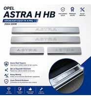 Opel Astra H HB Krom Kapı Eşiği Tk 2004 Üzeri Paslanmaz Çelik