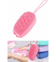 Silikon Banyo Kesesi Katı Sabun Hazneli (Süngerli) yeşil 1 Adet