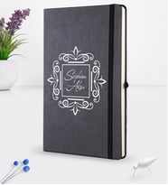 BK Gift Kişiye Özel İsimli Siyah Termo Deri Defter 16x24cm Model 1