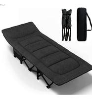 EFSANE KAMP - Konfor Ultralight Kampet Portatif Kamp Yatağı Siyah -  190x68x35cm (Çok Renkli-Renksız)