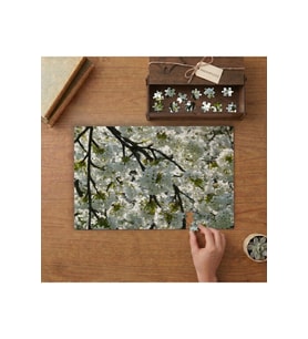 Kiraz Çiçeği - Kiraz Ağacı - Bahar Çiçekleri Tasarımı 240 parça Ahşap Puzzle Ahşap Kutuda MP02000
