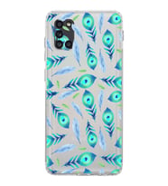 PrintiFy Samsung Galaxy A31 ile Uyumlu Nazar Boncuğu 3 Baskılı Kamera Korumalı Şeffaf Silikon Kılıf