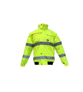 JUNIOR JN1021/P Waterproof Fosforlu Kolu Çıkmalı Polarlı Pilot Mont Sarı XL beden