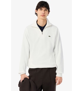 Lacoste Men's Classic Fit Neck Zip Sweatshirt Yarım Fermuarlı Yüksek Yaka Pamuklu Sweatshirt Yeşil