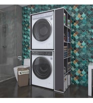 Kenzlife çamaşır-kurutma makinesi dolabı bolodenka gri 180*090*60 banyo kapaksız arkalıksız (Karışık)
