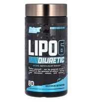 NUTREX Lipo-6 Black Diuretic (SU ATICI ÖZELLİĞİ) Fast-Acting All-Natural Diuretic Formula! 80 Black Capsul.USA MENŞEİ.38.