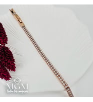 Zirkon Taşlı Pirinç Bileklikler 16+2,5 Cm - Kbl0049