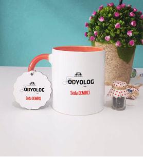Odyolog Kupa Bardak Turuncu ve Anahtarlık