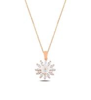 Zirkon Taşlı Rose Manolya Çiçeği Model 2 Kadın Gümüş Kolye GKLMNLYCCK2-ROS 6018600757709