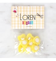 Loren Crafts Sarı 8'li Düğme - 3049