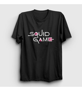 Presmono Unisex Siyah Logo Squid Game T-Shirt 260983tt