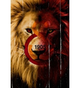 Aslan Yüz Detayı Poster, Çift Taraflı Bantlı, Tüm Zeminlere Yapışır, (15 x 21 cm).
