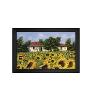 Manzara Temalı Kanvas Tablo 50 x 70 cm Siyah Çerçeve