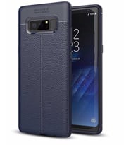 Samsung Galaxy Note 8 Kılıf Esnek Pu-Deri Leather-Pu Serisi Protected Case (Lacivert)