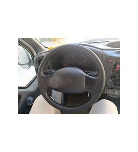 Dikişli Direksiyon Kılıfı Damarlı Siyah Deri Siyah Dikişli Ford Transit 02-06 Için Hızlı Kargo