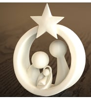 Yılbaşı Ağacı Mini Dekor Aile Temalı Masa Dekoru 13CM