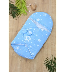 Erkek Bebek Mavi Yıldız Anakuçağı Kundak STL6569