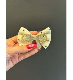 PUANTİYELİ BONCUKLU FİYONK BROŞ YAKA İĞNESİ GİYİM AKSESUARI 8X4 CM
