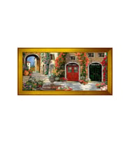 Manzara Temalı Kanvas Tablo 50 x 70 cm Gold Çerçeve