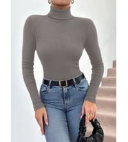 Başıkçı yaka dar kesim kaşkorse kazak gri w3103