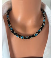 Chibeads El Emeği Kadın Siyah Nazar Boncuğu Kolye ve Bileklik Set