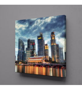 ŞEHİR GÖRÜNTÜSÜ KANVAS TABLO 90x90cm (Karışık)