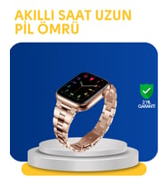 Türkçe Destekli Akıllı Saat Suya Dayanıklı Çok Fonksiyonlu