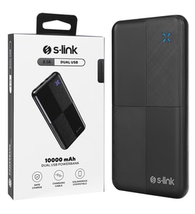 S-Link IP-G12N 10.000 mAh Slim Powerbank - Type-C & Micro-USB Girişli Siyah