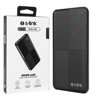 S-Link IP-G12N 10.000 mAh Slim Powerbank - Type-C & Micro-USB Girişli Siyah