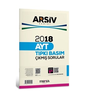2018 AYT ARŞİV SERİSİ Tıpkı Basım Çıkmış Sorular Tamamı Video Çözümlü