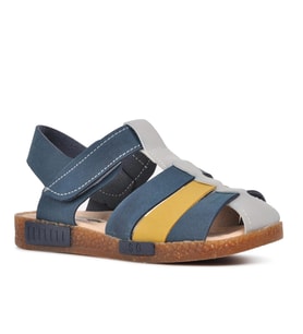Şiringenç 210111 Lacivert-Bej-Hardal Comfort Erkek Çocuk Sandalet