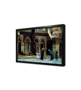 Osmanlı Dönemi Camii Avlusu Çerçeveli Mdf Tablo
